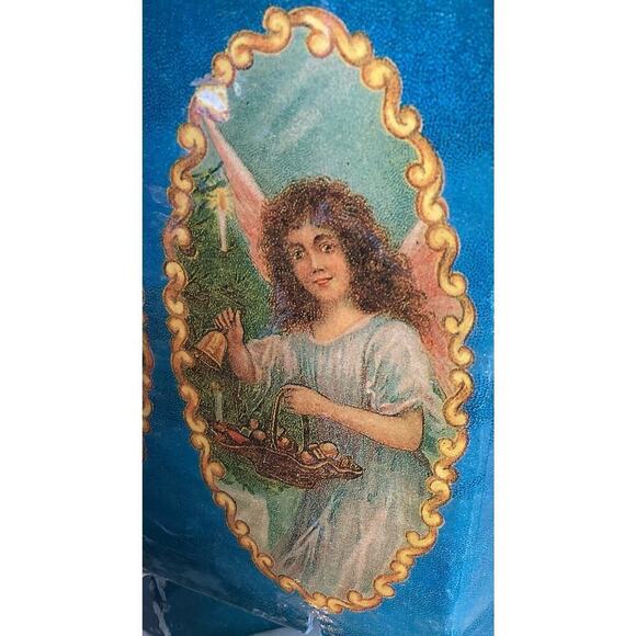 Decoupage christmas Glorious angels ball ornaments 1995 lot of 6 - Picture 3 of 9